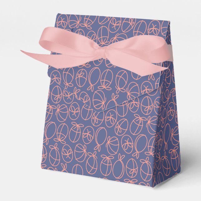 Caixinha De Lembrancinhas Blue Easter Egg Outline Gift Box – Spring Treat  (Frente)