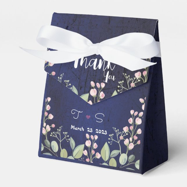 Caixinha De Lembrancinhas Blue Favor Box (Frente)