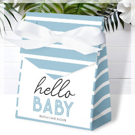 Caixinha De Lembrancinhas Blue Hello Baby | CHÁ DE FRALDAS