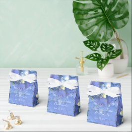 Caixinha De Lembrancinhas Blue Hydrangea Petals Casamento Nomes Personalizad