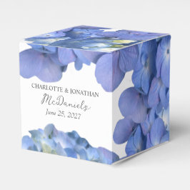 Caixinha De Lembrancinhas Blue Hydrangea Petals Casamento Nomes Personalizad