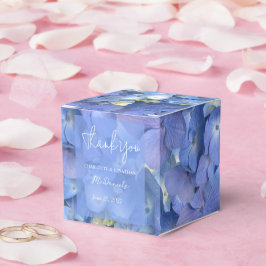 Caixinha De Lembrancinhas Blue Hydrangea Petals Casamento Nomes Personalizad