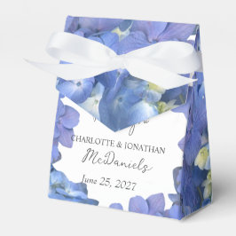 Caixinha De Lembrancinhas Blue Hydrangea Petals Casamento Nomes Personalizad
