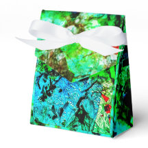 Blue smooth abstract Favor Box,Smooth vibrant art