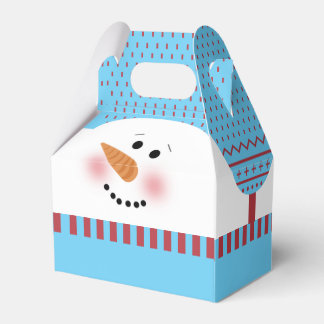 Caixinha De Lembrancinhas Blue Snowman Gable Box