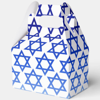 Caixinha De Lembrancinhas Blue Star of David Happy Hanukkah