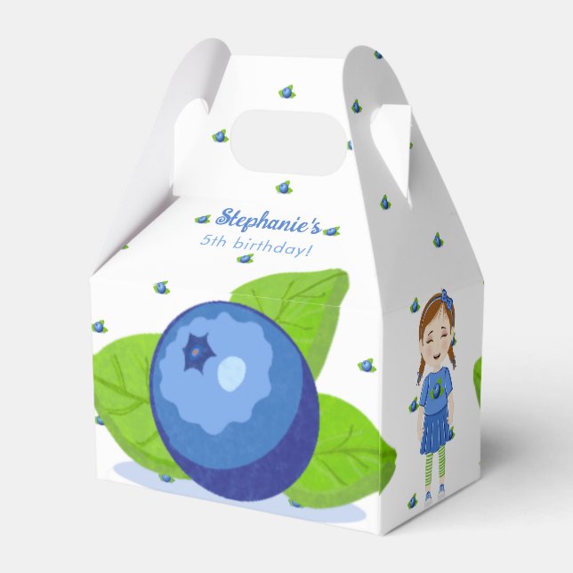 Caixinha De Lembrancinhas Blueberry Birthday (Verso)