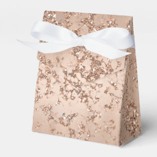 Caixinha De Lembrancinhas Blush Rosa Dourado Rosa Glamour Brilho Crackle Chi