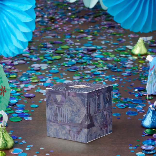 Caixinha De Lembrancinhas BM Bar Bat Mitzvah Star of David Blues (Festa)