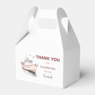 Caixinha De Lembrancinhas Boat Editable Birthday Gable Box/ Favor Box - Boy