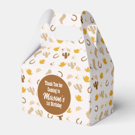 Caixinha De Lembrancinhas Bohemian Rodeo Birthday Cowgirl Partido Rainbow