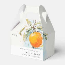 Caixinha De Lembrancinhas Boho Abstrato Sketchy Orange Garden Casamento