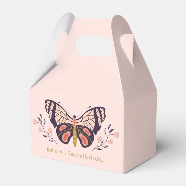 Caixinha De Lembrancinhas Boho Butterfly Favor Boxes (Frente)