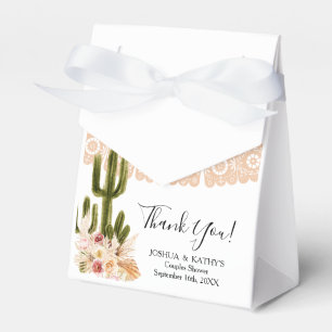 Caixinha De Lembrancinhas Boho Cactus Pink Flowers Pampas Grass Party