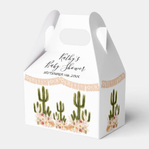 Caixinha De Lembrancinhas Boho Cactus Taco Bout Love Chá de fraldas