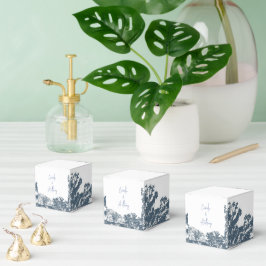 Caixinha De Lembrancinhas Boho Casado de Árvores Inferiores Azuis