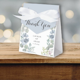 Caixinha De Lembrancinhas Boho Dusty Blue Watercolor Casamento Floral