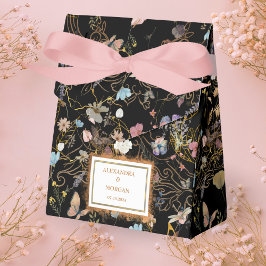 Caixinha De Lembrancinhas Boho Floral Black Butterfly Jardim Casamento