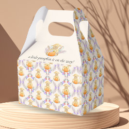 Caixinha De Lembrancinhas Boho Little Lamb Pumpkin Watercolor Chá de fraldas