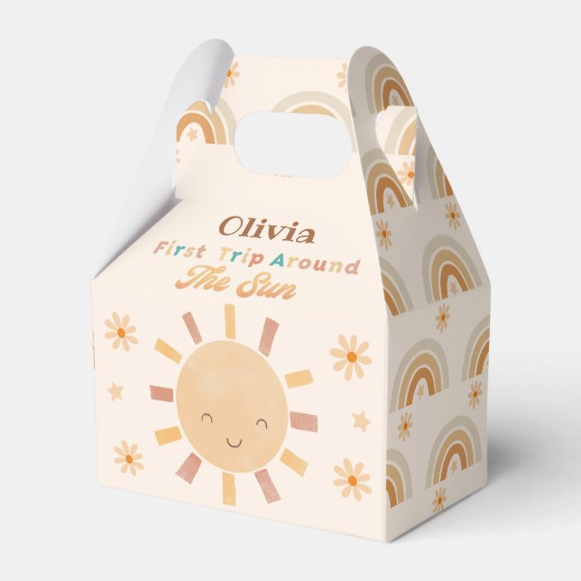 Caixinha De Lembrancinhas Boho Little Sunshine Chá de fraldas Box (Frente)