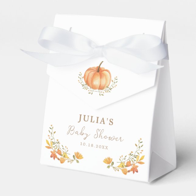 Caixinha De Lembrancinhas Boho Pumpkin Fall Foliage Chá de fraldas (Frente)