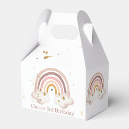 Caixinha De Lembrancinhas Boho Rainbow Birthday Neutral Bohemian Box