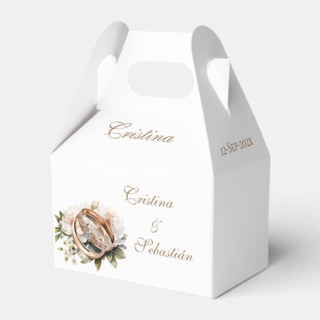 Caixinha De Lembrancinhas Boho Wedding Favor Boxes (Verso)