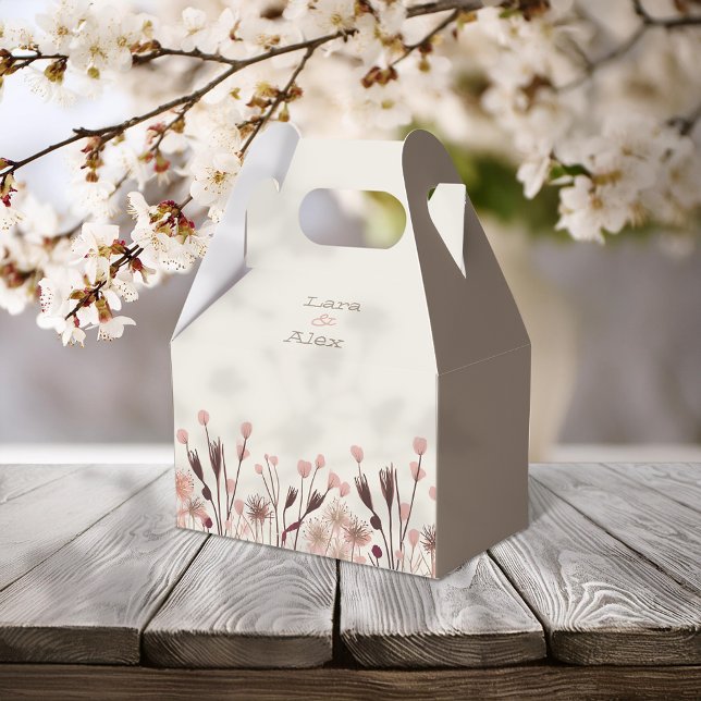 Caixinha De Lembrancinhas Boho Wildflower Wedding (Criador carregado)