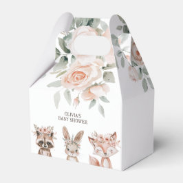 Caixinha De Lembrancinhas Boho Woodland Animal e Chá de fraldas Floral