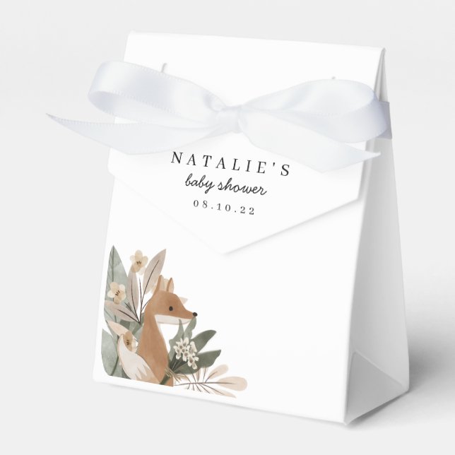 Caixinha De Lembrancinhas Boho Woodland Chá de fraldas Favor Box (Frente)