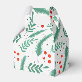 Caixinha De Lembrancinhas Boias de Natal Evergreen e Holly Berries