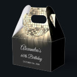 Caixinha De Lembrancinhas Bola Disco da Festa de aniversário 60 da Dourada d<br><div class="desc">Eleve sua celebração de 60 anos com nossa Dourada caixa de favoritos da bola de Disco 70, projetada para adicionar um pop de cor e talento retrorreflector ao seu partido. Esta caixa de favoritos é o complemento perfeito para uma cesta com tema de disco ou qualquer evento onde você queira...</div>