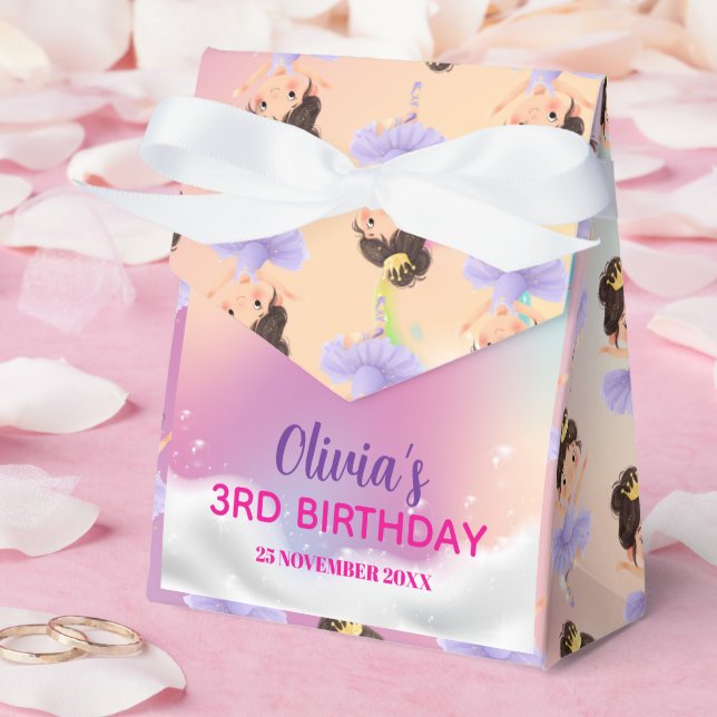 Caixinha De Lembrancinhas Bola Princesa Roxa (Casamento)