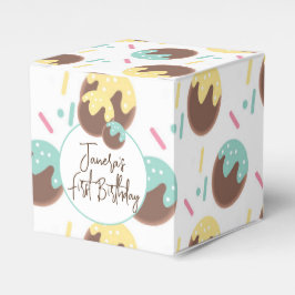Caixinha De Lembrancinhas Bolas de Cakepop Lindas para Primeiro Aniversário 