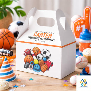 Caixinha De Lembrancinhas Bolas Esportivas Modern Boys All Star 1º Aniversár