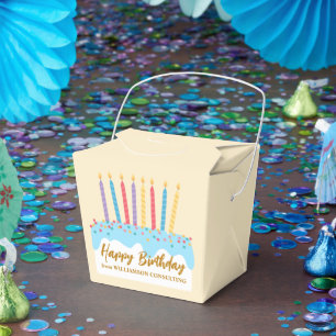 Caixinha De Lembrancinhas Bolo de Aniversário Personalizado Festa de Escritó