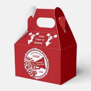 Caixinha De Lembrancinhas Bolsas de Goodie cheerleaderes, Vermelho Personali