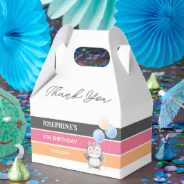 Caixinha De Lembrancinhas Bonita Garota-Balão-de-Pinguim