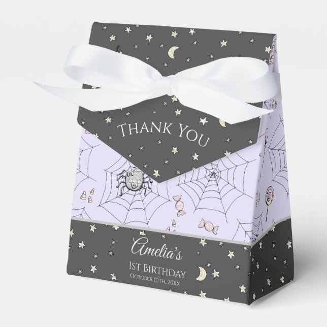 Caixinha De Lembrancinhas Bonita Menina Morde Halloween e Queda (Frente)