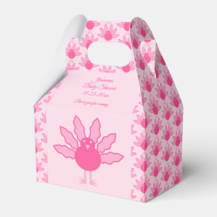 Caixinha De Lembrancinhas Bonito Bebê Rosa, Ação de Graças Personalizada Tur