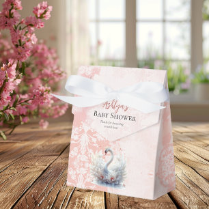 Caixinha De Lembrancinhas Bonito Chá de fraldas Swan Floral Damask