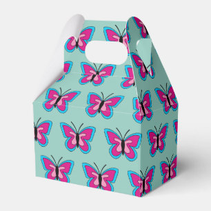 Caixinha De Lembrancinhas Borboleta Azul Magenta Rosa
