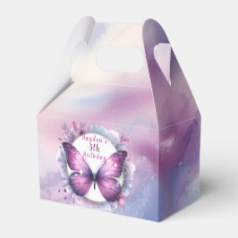 Caixinha De Lembrancinhas Borboleta de Brilho Roxo - Aniversário