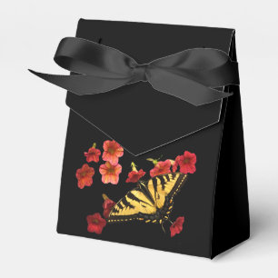 Caixinha De Lembrancinhas Borboleta de Swallowtail do tigre em flores