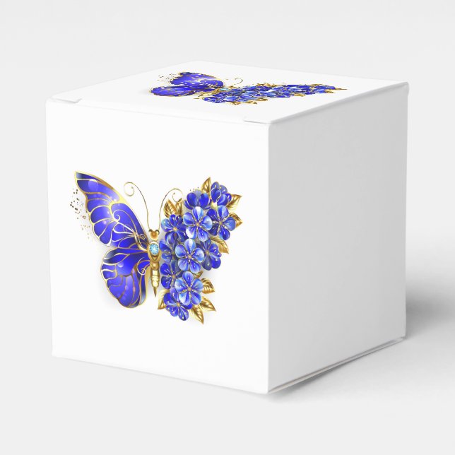 Caixinha De Lembrancinhas Borboleta Flor Sapphire (Frente)