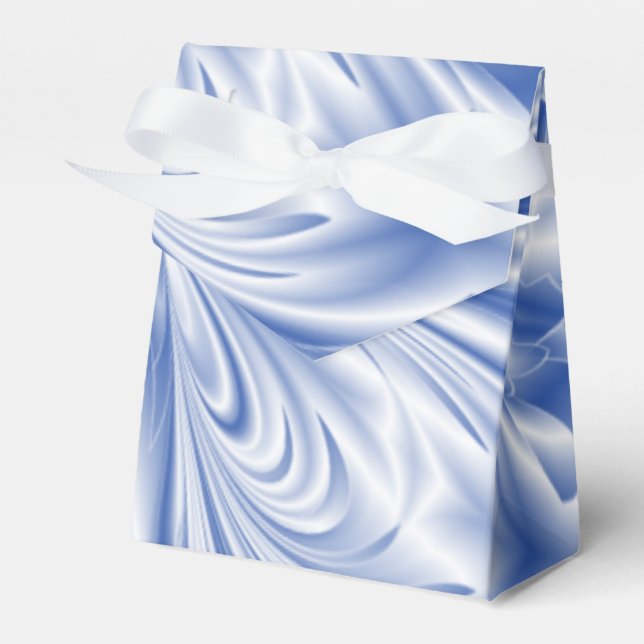 Caixinha De Lembrancinhas Borboleta Fractal Azul Claro (Frente)