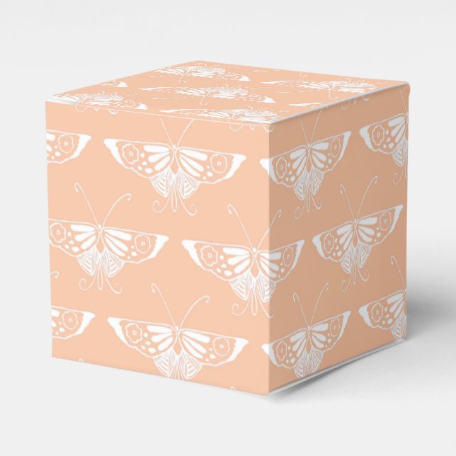 Caixinha De Lembrancinhas Borboleta Stylized Deco - pêssego suave (Frente)