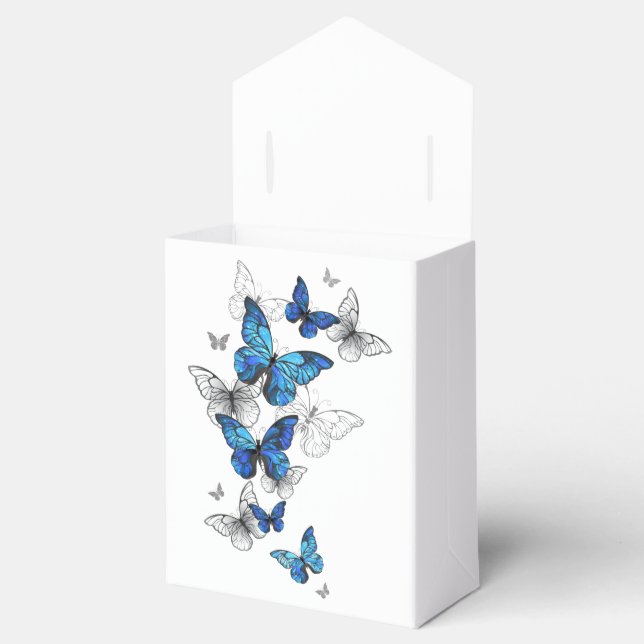 Caixinha De Lembrancinhas Borboletas Azuis Morpho (Aberto)