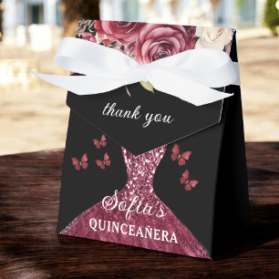 Caixinha De Lembrancinhas Borboletas de Quinceañera Floral