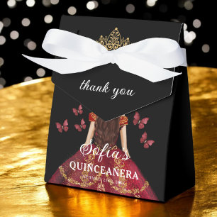 Caixinha De Lembrancinhas Borboletas de Quinceañera Floral